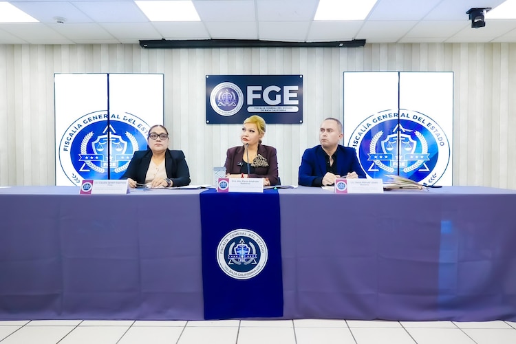 Conferencia de prensa de la Fiscalía General del Estado de Baja California