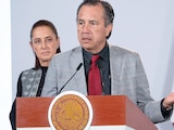 Cuitláhuac García, ayer, en conferencia de prensa en Palacio Nacional.