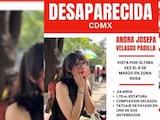 Colectivo Transcontingenta reportó la desaparición de Andra Josefa Velasco Padilla.