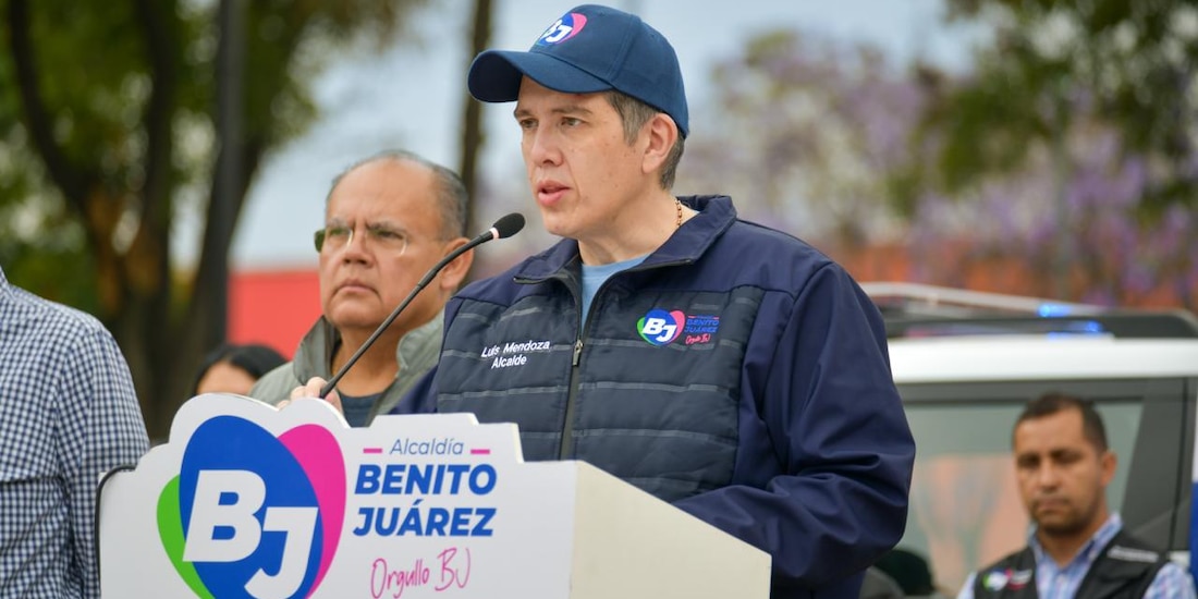 El Alcalde Luis Mendoza en el evento de este lunes.
