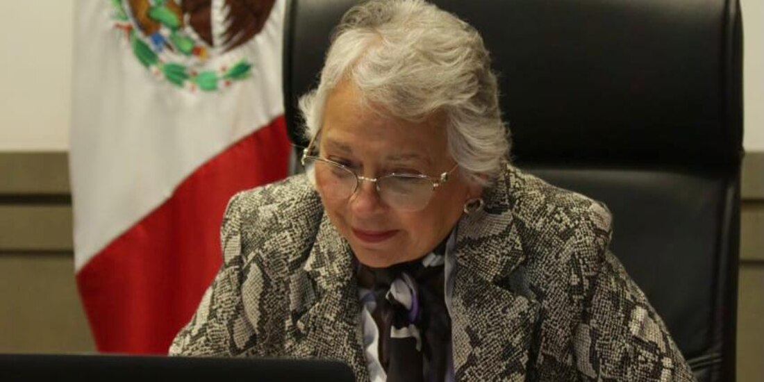 Olga Sánchez Cordero, secretaria de Gobernación, el 8 de abril de 2021.