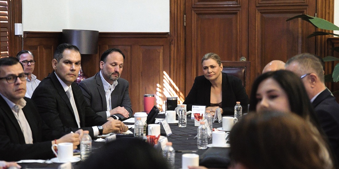 Mesa Estatal de Seguridad encabezada por la gobernadora Maru Campos, el lunes.