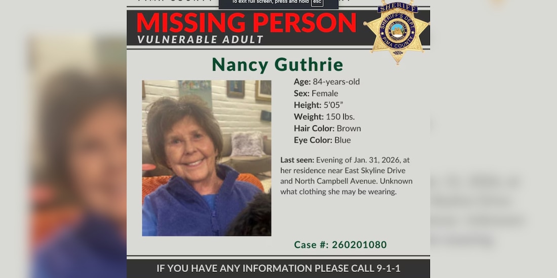 Ficha de búsqueda de Nancy Guthrie