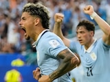 Maxi Araújo celebra su gol en el Uruguay vs Arabia Saudita de la Copa del Mundo 2026