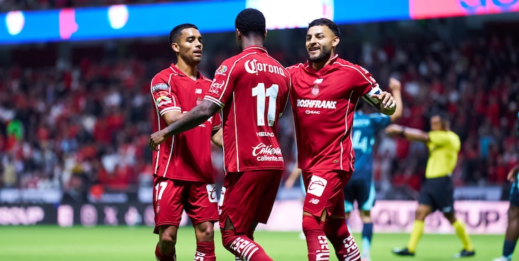 Helinho celebrando su anotación en la Leagues Cup.
