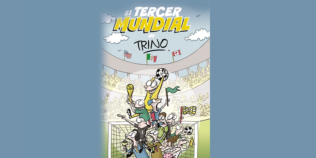 Trazos de Trino que aparecen en la portada del libro mundialista.
