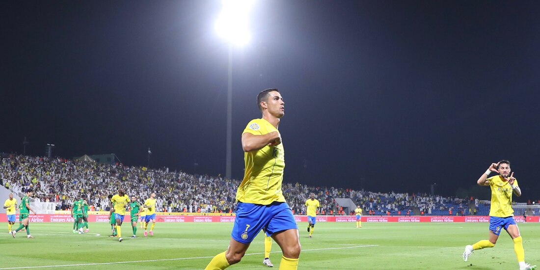 Cristiano Ronaldo festeja un gol con el Al-Nassr.