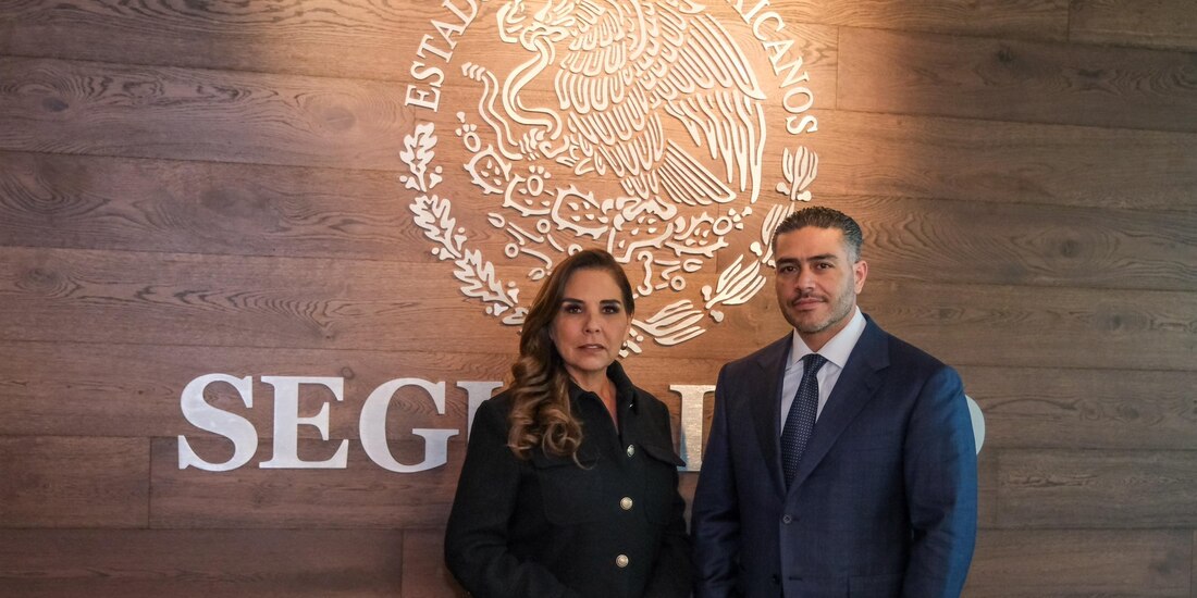 Mara Lezama y Omar García Harfuch en la imagen.