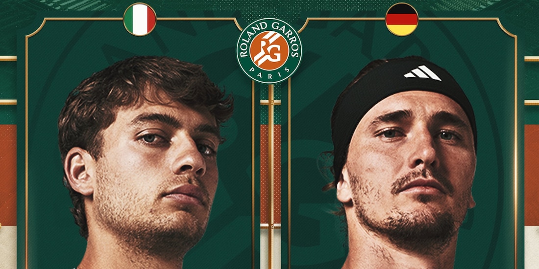 Flavio Cobolli y Alexander Zverev miden fuerzas en la final varonil de Roland Garros 2026.
