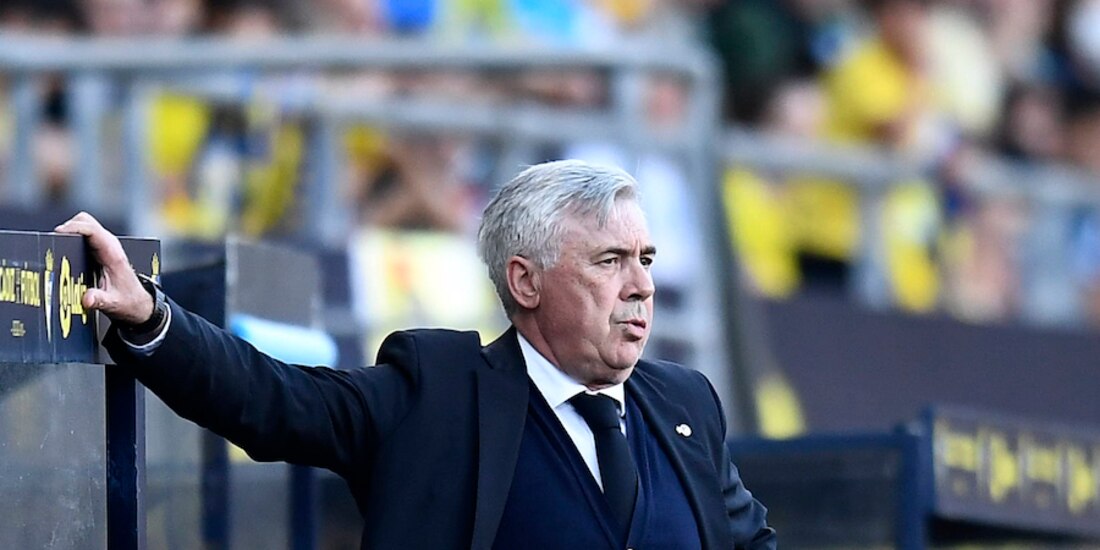 Ancelotti, en el último partido del Real Madrid en LaLiga de España.