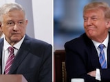 (Izq. a der.) El presidente de México, Andrés Manuel López Obrador y el presidente de Estados Unidos, Donald Trump.