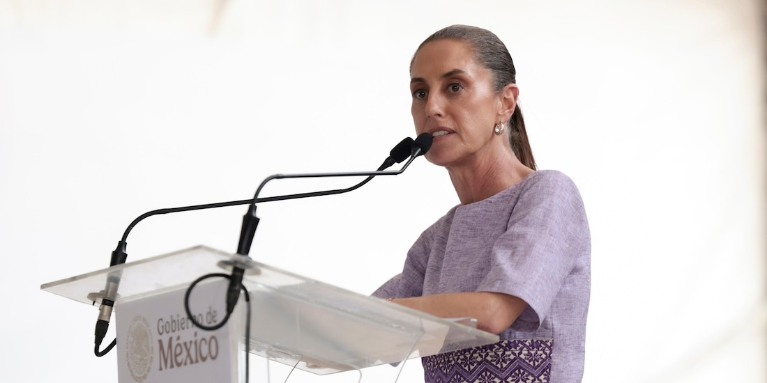 La Presidenta Claudia Sheinbaum Pardo durante su gira de rendición de cuentas, el 5 de septiembre de 2026.