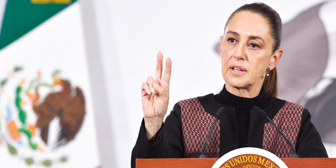 La mandataria federal, ayer, en conferencia de prensa.