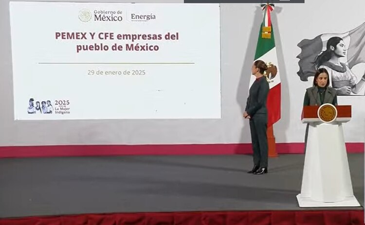 Luz Elena González Escobar, en la Mañanera del Pueblo.