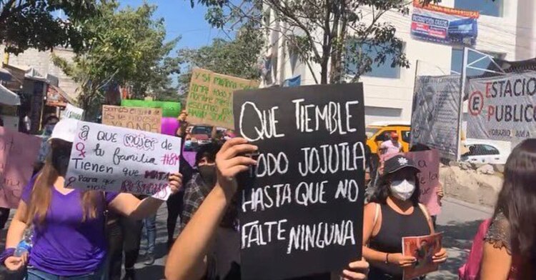 Manifestaciones de colectivos feministas en Morelos, en 2022.