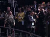 Delfina Gómez este miércoles en el Teatro Morelos.