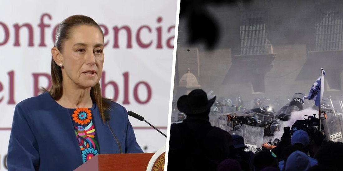 Claudia Sheinbaum habla sobre la marcha de la Generación Z, durante la Conferencia del Pueblo.