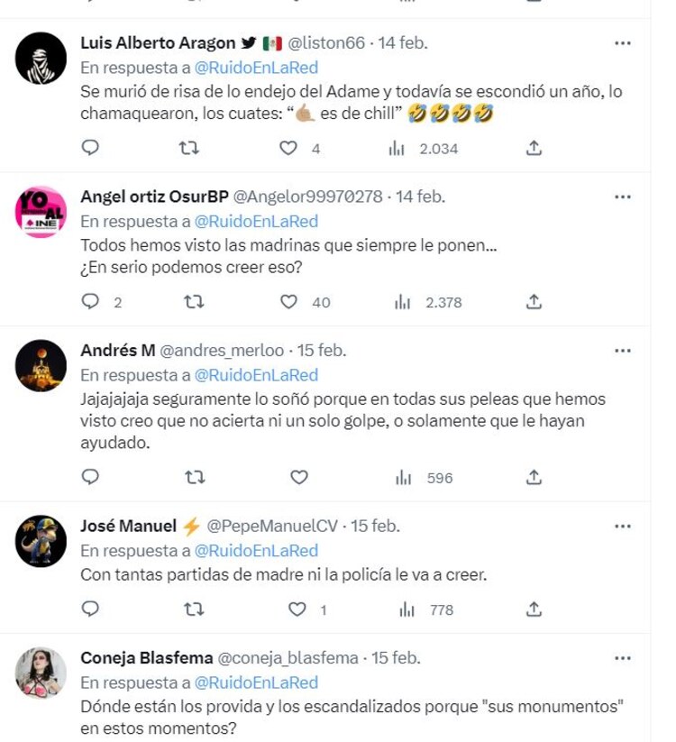 usuarios no le creen a Alfredo Adame