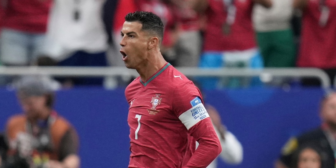 Cristiano Ronaldo celebra uno de sus goles contra Uzbekistán en el Mundial 2026.