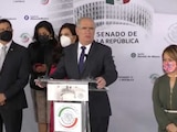 Conferencia de prensa encabezada por el senador Julen Rementería, donde anunció que el Grupo Parlementario del PAN en el la Cámara alta, Presentará GPPAN queja ante la Judicatura Federal por colusión de juez con FGR en caso Tamaulipas