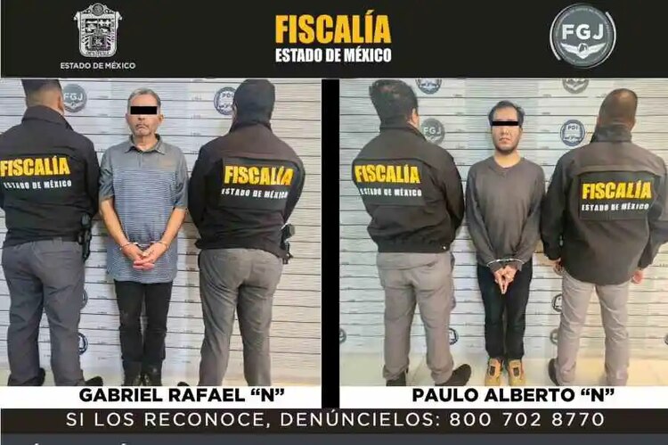 Detienen a Gabriel Rafael "N" y Paulo Alberto "N".