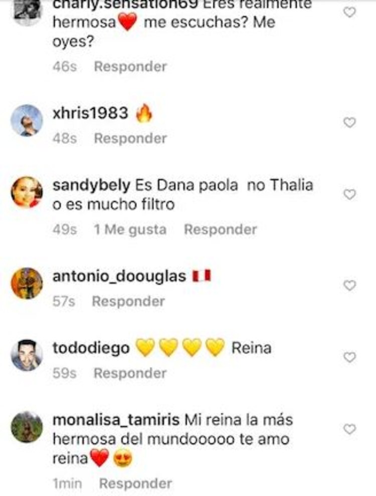 Comentarios sobre la foto de Thalía
