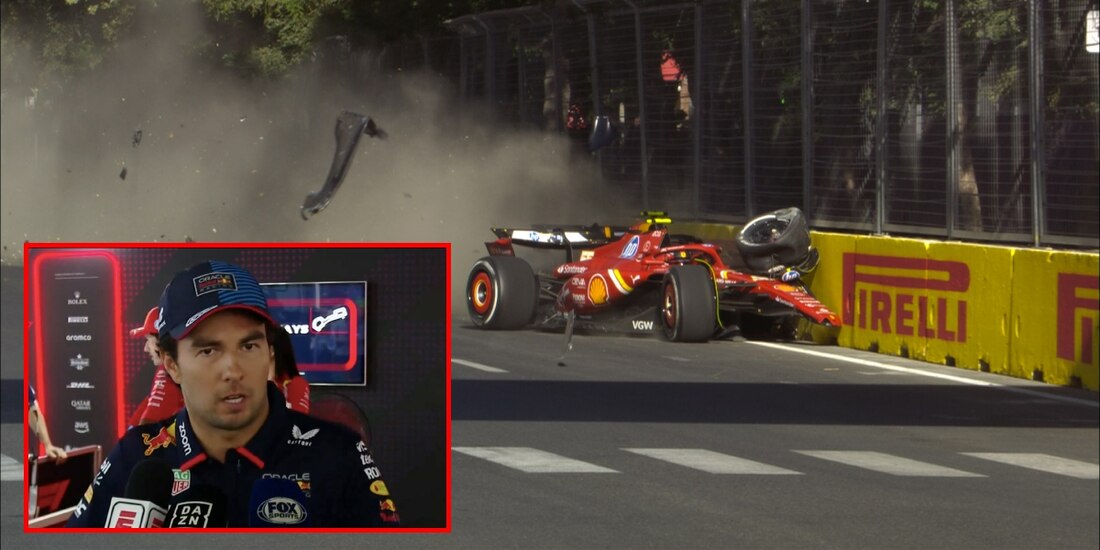 Checo Pérez habla del choque con Carlos Sainz en el Gran Premio de Azerbaiyán de F1