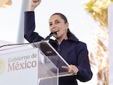 CLAUDIA Sheinbaum, ayer, en Baja California
