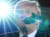 El presidente Donald Trump pronuncia un discurso en el Rockland Community College, el viernes 22 de mayo de 2026, en Suffern, Nueva York.