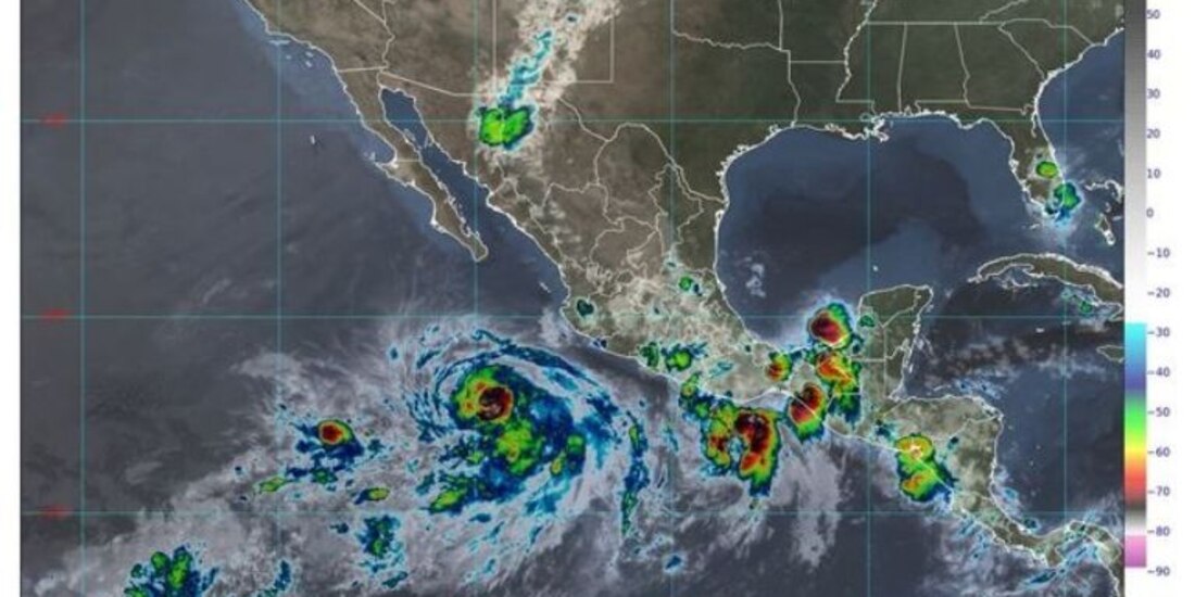 El fenómeno se ubica en el Pacífico.