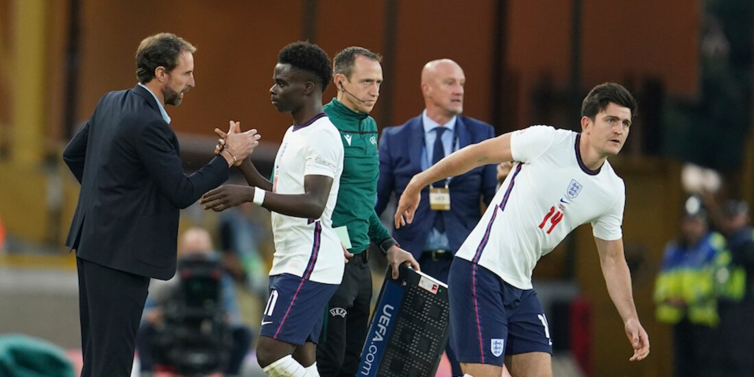 Juegos de Inglaterra en un partido de la Eurocopa.