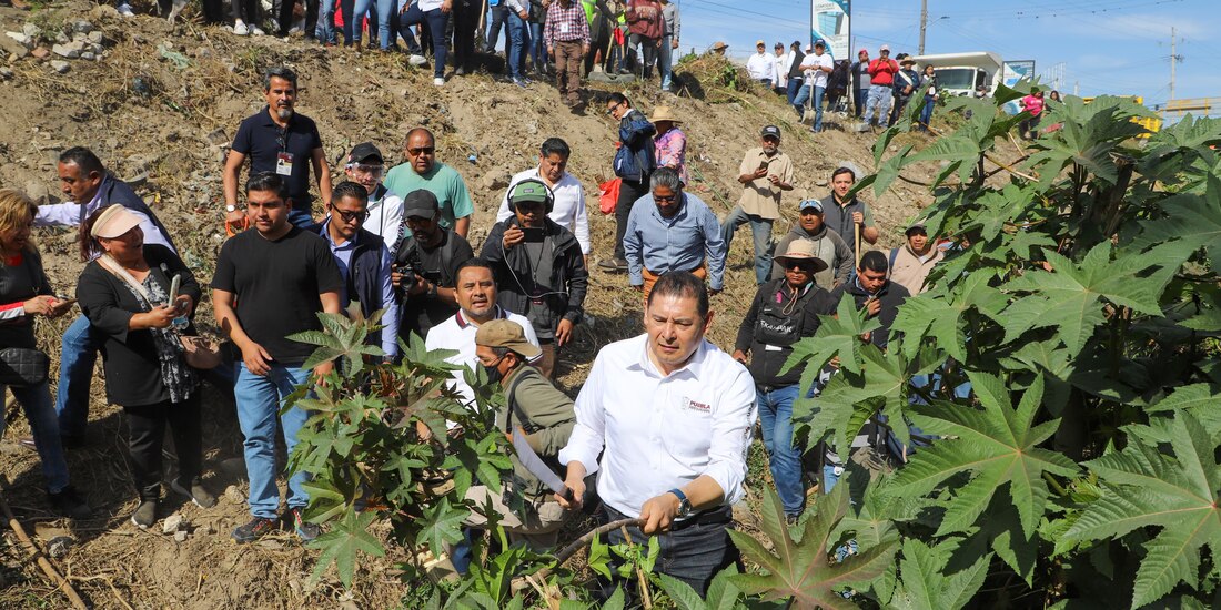 Gobernador Alejandro Armenta encabeza quinta faena comunitaria en Tehuacán.