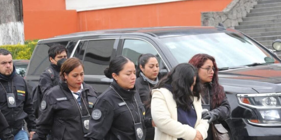 La presunta responsable, al momento de su detención, el pasado martes.