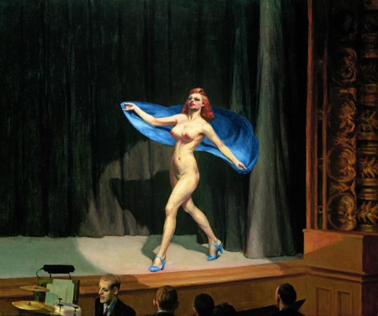 Girly Show, óleo sobre lienzo, detalle, 1941.