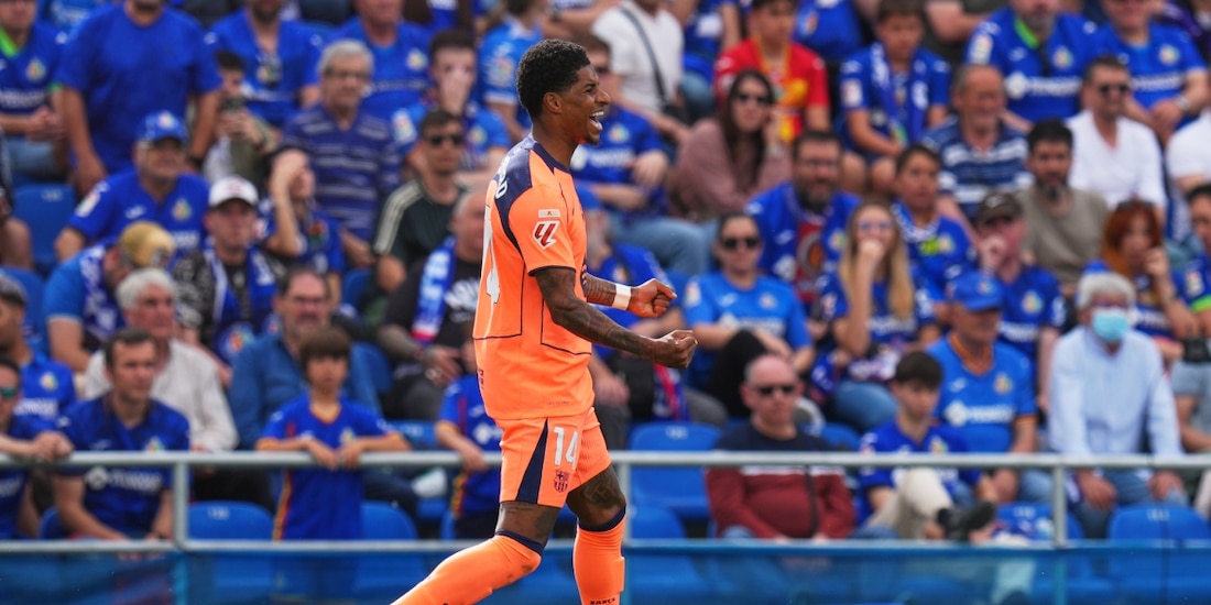 Una acción del Barcelona ante Getafe de LaLiga de España