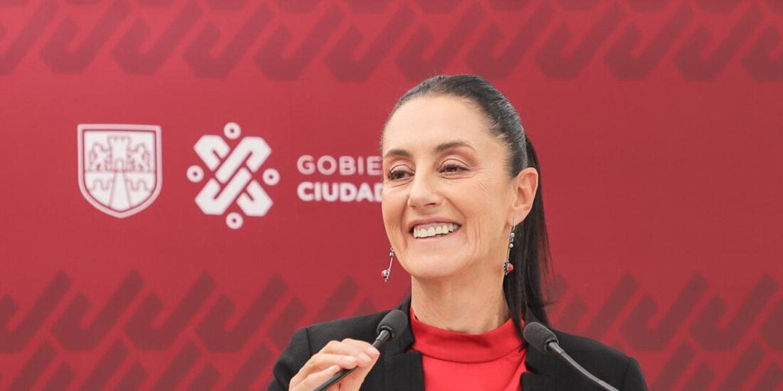 La Jefa de Gobierno de la Ciudad de México durante la conferencia de prensa realizada ayer, en el Palacio del Ayuntamiento.