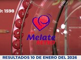 Resultados del Melate Retro en su sorteo 1598, celebrado este 10 de enero del 2026.