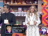 Raúl Araiza y Andrea Legarreta durante el tributo que se le rindió a Magda Rodríguez en "Hoy".