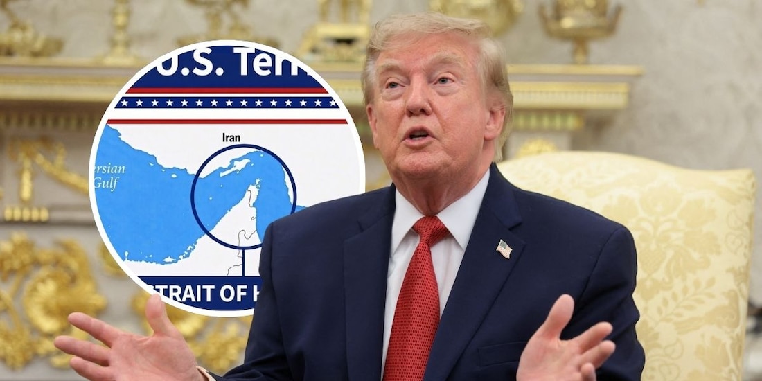 Trump insiste en que el Estrecho de Ormuz será territorio estadounidense.