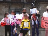 Marcha de las infancias en el Zócalo de la Ciudad de México el 30 de abril del 2022.