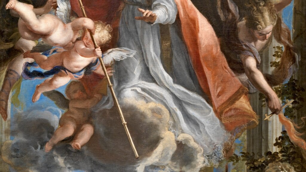 Claudio Coello, El triunfo de San Agustín, óleo sobre tela, detalle, 1664.