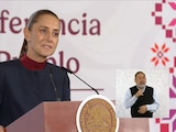 Claudia Sheinbaum este viernes en Palacio Nacional.