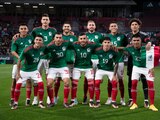 Futbolistas de la Selección Mexicana antes de su duelo ante Suecia, su último juego de preparación antes de la Copa del Mundo Qatar 2022.