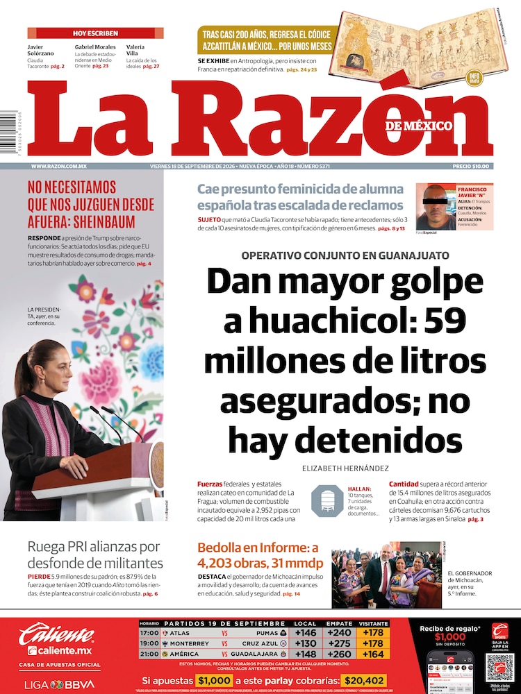 La Razón 18 Septiembre 2026
