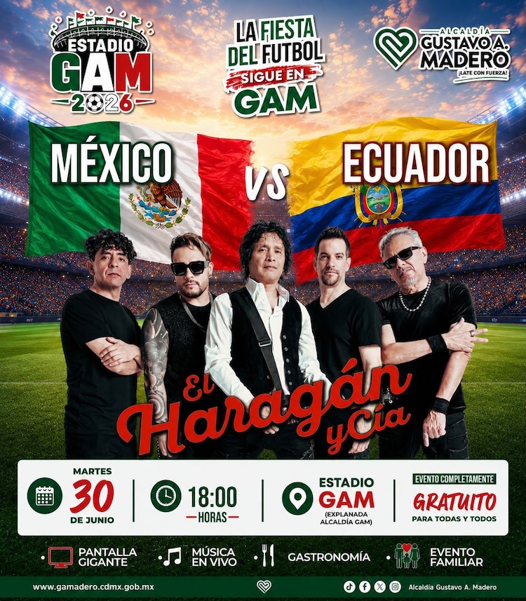 El concierto gratuito de El Haragán y Compañía iniciará las actividades del Fan Fest Social este martes a las 18:00 horas.