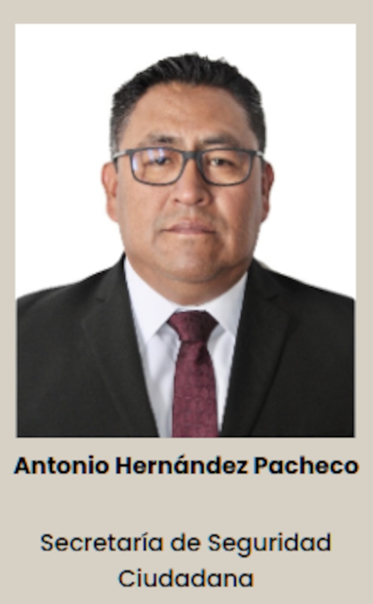 Antonio Hernández Pacheco, secretaria de Seguridad Ciudadana de Atlixco, Puebla.