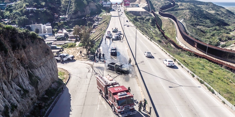 Narcobloqueos carreteros o quema de tiendas por estado │ Baja
California
5