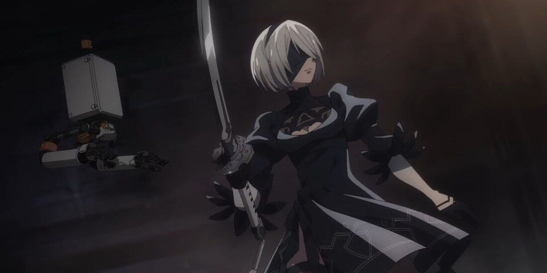 "NieR: Automata": 2B y 9S deslumbran en los apocalípticos tráilers del anime del videojuego
