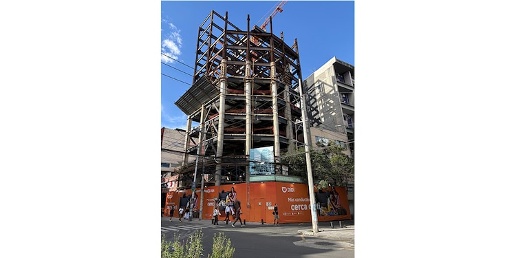Edificio en restauración dañado en el sismo de 2017, ubicado en Sonora 149.