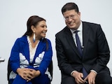 Clara Brugada Molina, jefa de Gobierno de la Ciudad de México, y Pablo Vázquez Camacho, secretario de Seguridad Ciudadana